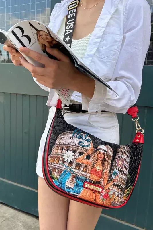Martha Travels Italy Shoulder Bag - DAVERRI FASHIONS