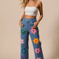 BiBi Flower Print Straight Legs Pants - DAVERRI FASHIONS