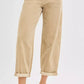 RISEN High Rise Crop Barrel Cordurory Pants - DAVERRI FASHIONS