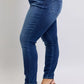 Judy Blue Full Size Washed Thermal Skinny Jeans Plus Size - DAVERRI FASHIONS