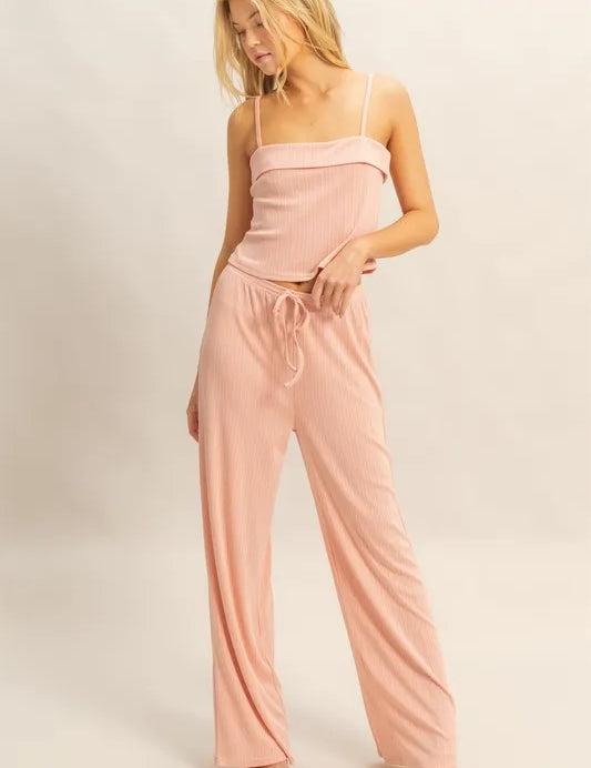 HYFVE Rib Knit Cami Top and Pants Set | Outfit Sets Daverri Fashions