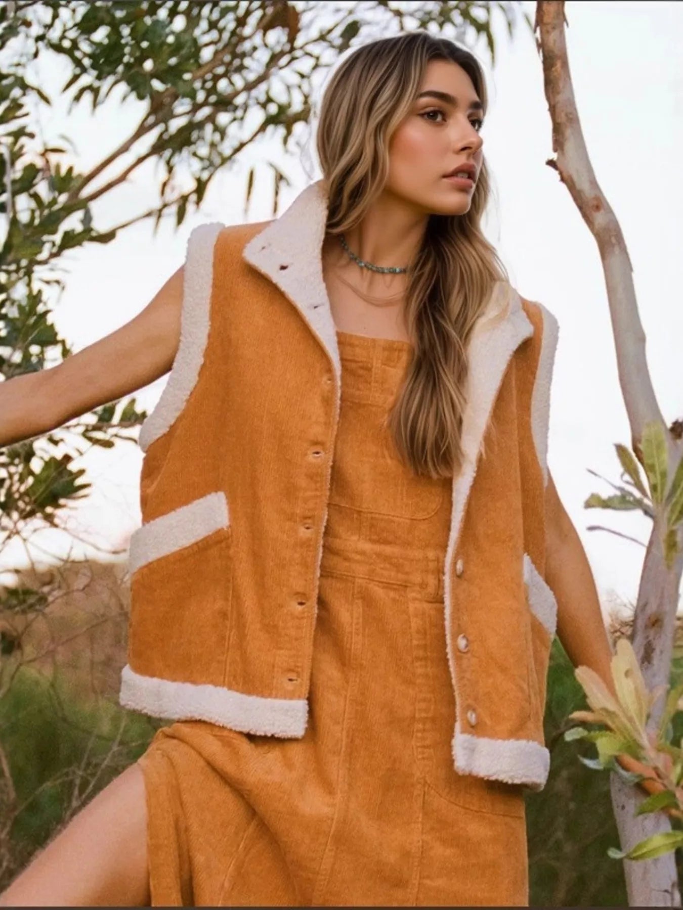Button Up Sherpa Vest Coat | Vest Jackets Daverri Fashions