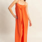HYFVE Double Gauze Super Flowy Cami Jumpsuit RED ORANGE Jumpsuits