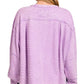 Zenana Acid Washed Exposed-Seam Sweatshirt - DAVERRI FASHIONS