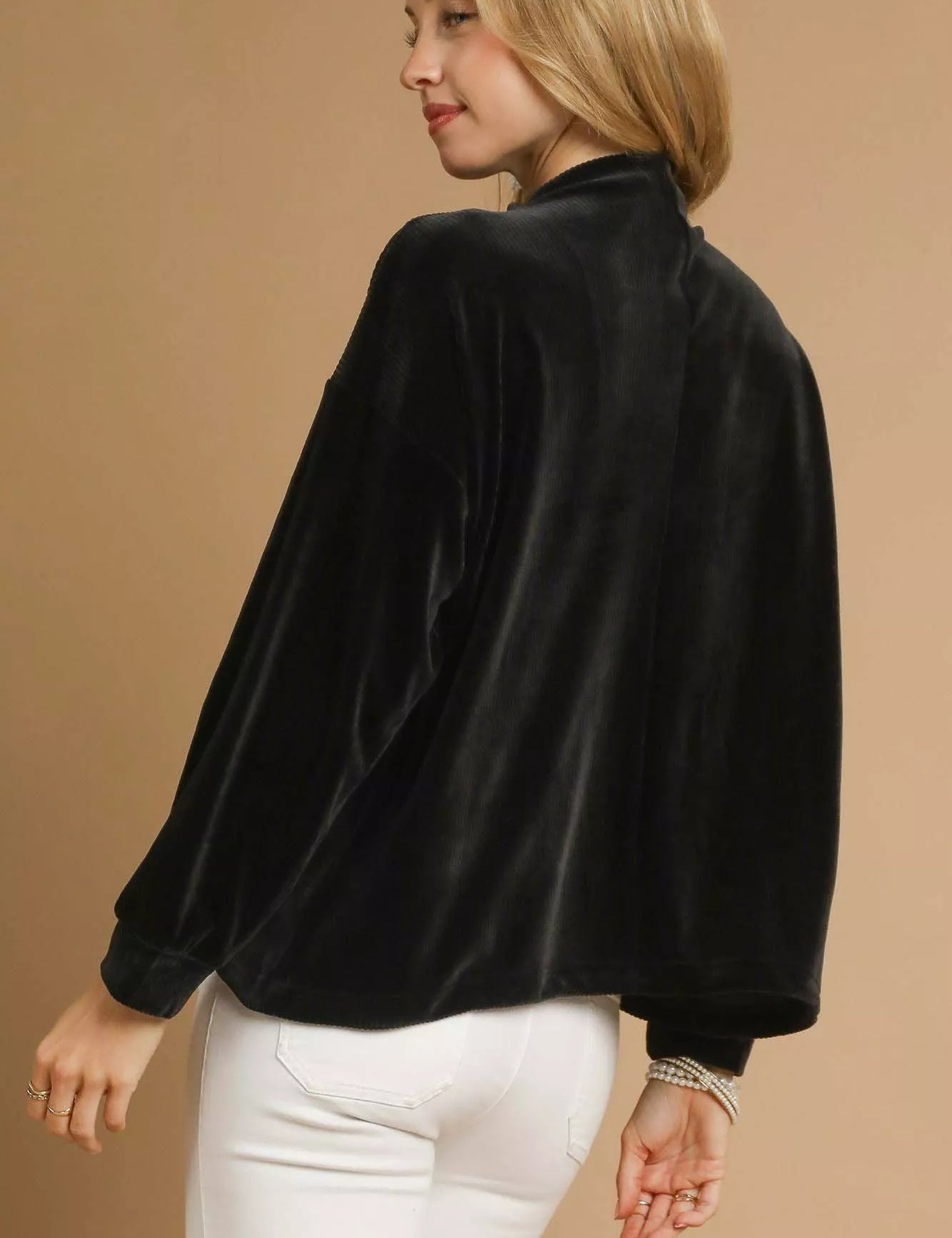 Umgee Ribbed Drawstring Hem Knit Top | Tops Daverri Fashions