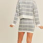 MABLE Plaid Button Down Sweater Cardigan and Mini Skirt Set Outfit Sets