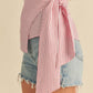 Aemi + Co Side Knotted Surplice Striped Cami Cami Tops