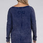 Plus Long Sleeve Cotton Waffle Knit Top Shirts & Tops