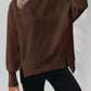 Slit Round Neck Dropped Shoulder Sweatshirt - DAVERRI FASHIONS