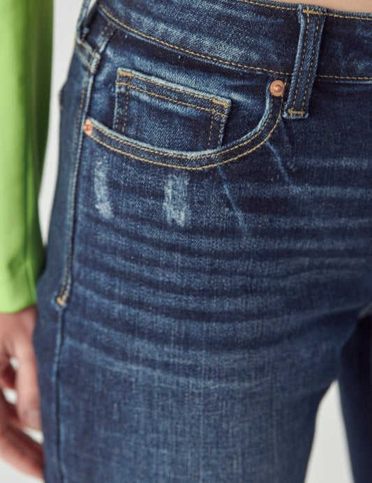 Artemis Vintage Mid Rise Stretch Super Flare Jeans | Jeans Daverri Fashions