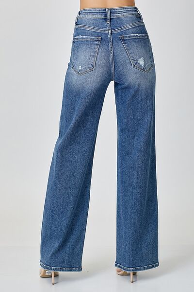 RISEN High Waist Jeans with Pockets Jeans