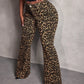 Leopard Wide Leg Pants - DAVERRI FASHIONS
