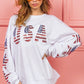 BiBi American Flag USA and Star Sequin Sweatshirt Sweatshirts