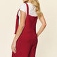 Double Take Full Size Textured Shortalls Shortalls