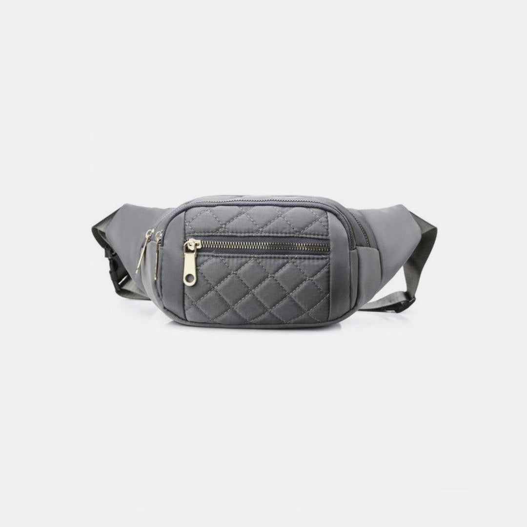 Zenana Quilted Multi Pocket Waist Belt Bag Handbags