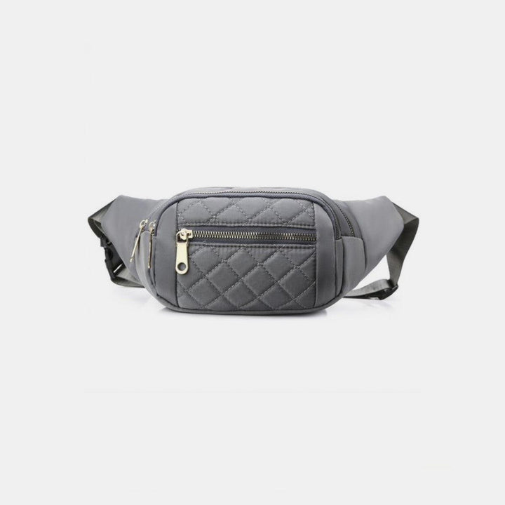 Zenana Quilted Multi Pocket Waist Belt Bag Handbags