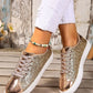 Sequin Lace Up Sneakers - DAVERRI FASHIONS