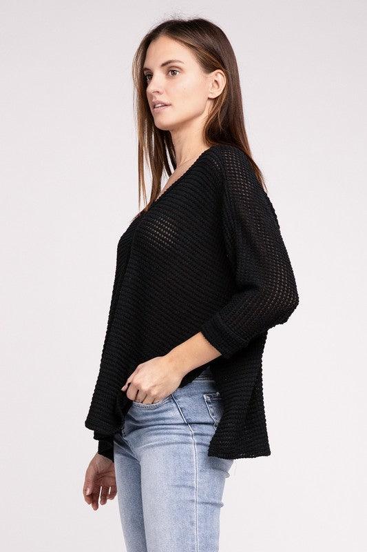 Zenana 3/4 Sleeve Hi-Low Top Shirts & Tops