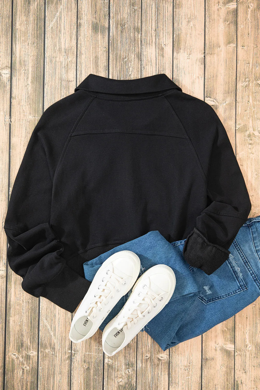 Half Zip Long Sleeve Sweatshirt | Sweatshirts Daverri Fashions