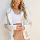 Drawstring Color Block Long Sleeve Jacket - DAVERRI FASHIONS