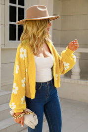 Angel Wings Floral Open Front Fuzzy Cardigan | Cardigans Daverri Fashions