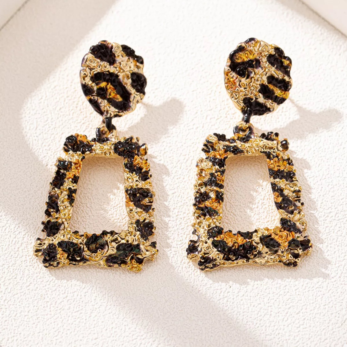 18K Gold-Plated Leopard Dangle Earrings | Earrings Daverri Fashions