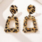 18K Gold-Plated Leopard Dangle Earrings - DAVERRI FASHIONS