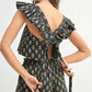 MABLE Floral Print Ruffle Top and Pants Set