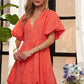 ADORA Puff Sleeve Floral Dress