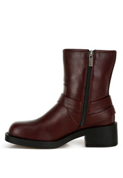 Caribou Harness Detail Biker Boots | Boots Daverri Fashions