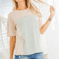 Heimish Contrast Round Neck Short Sleeve T-Shirt T-Shirts
