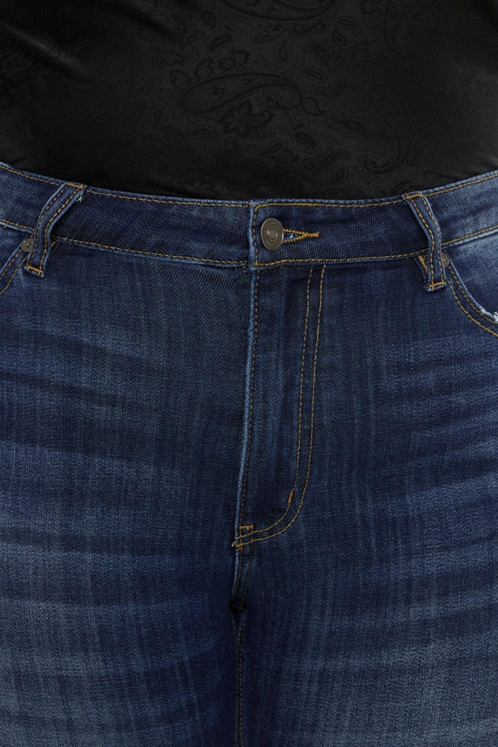 Kancan Full Size Mid Rise Slim Flare Jeans | Jeans Daverri Fashions
