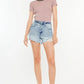 Kancan Distressed High Waist Denim Shorts with Pockets - DAVERRI FASHIONS