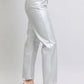 Judy Blue Full Size High Waist Silver Faux Leather Pants Plus Size Pants