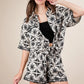 VERY J Plus Size Tropical Printed Shirt Top & Shorts Set Plus Shorts Sets
