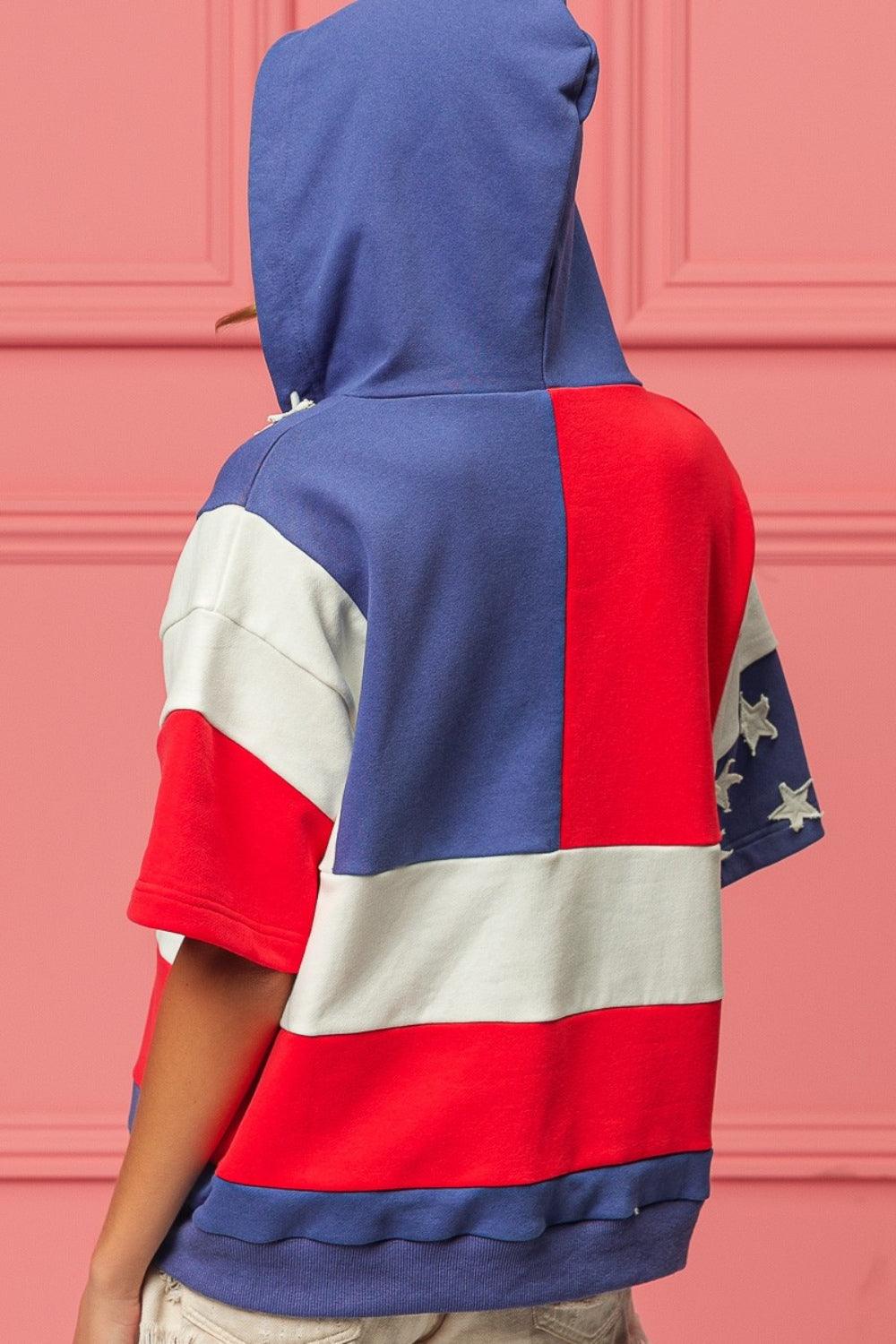 BiBi American Flag Theme Hoodie | Hoodies Daverri Fashions