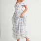 MABLE Floral Printed Off Shoulder Maxi Dress