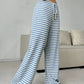 Striped Wide Leg Drawstring Pants - DAVERRI FASHIONS