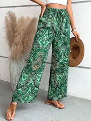 Printed Wide Leg Pants | Pants Daverri Fashions