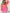 Umgee Exposed Seam Long Sleeve Polo Top with Side Slit BUBBLEGUM Tops