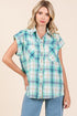 Mittoshop Mineral Wash Plaid Button Down Shirt - DAVERRI FASHIONS