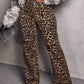 Leopard Wide Leg Pants - DAVERRI FASHIONS