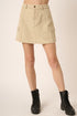 Mittoshop Cargo Mini Skirt with Side Pockets Sand Skirts