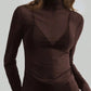 Turtleneck Long Sleeve Top - DAVERRI FASHIONS