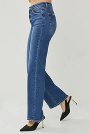 RISEN High Rise Straight Jeans | Daverri Fashions