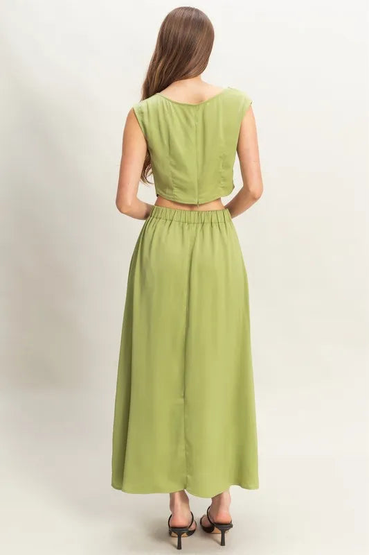 HYFVE Sleeveless Top and Maxi Skirt Set Outfit Sets