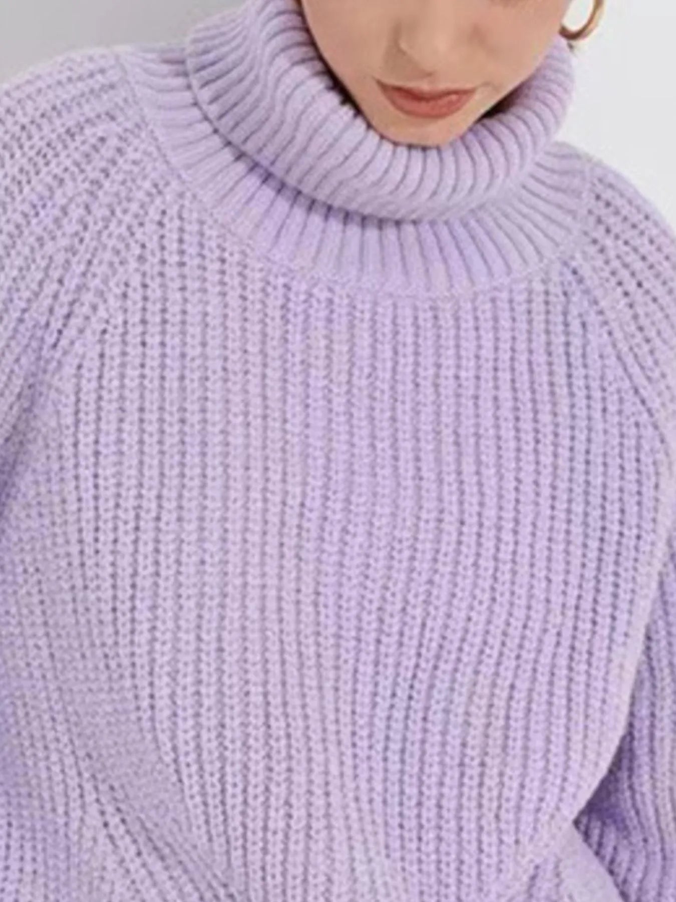 Turtleneck Long Sleeve Sweater | Sweaters Daverri Fashions