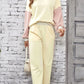 Color Block Round Neck Top and Pants Set - DAVERRI FASHIONS
