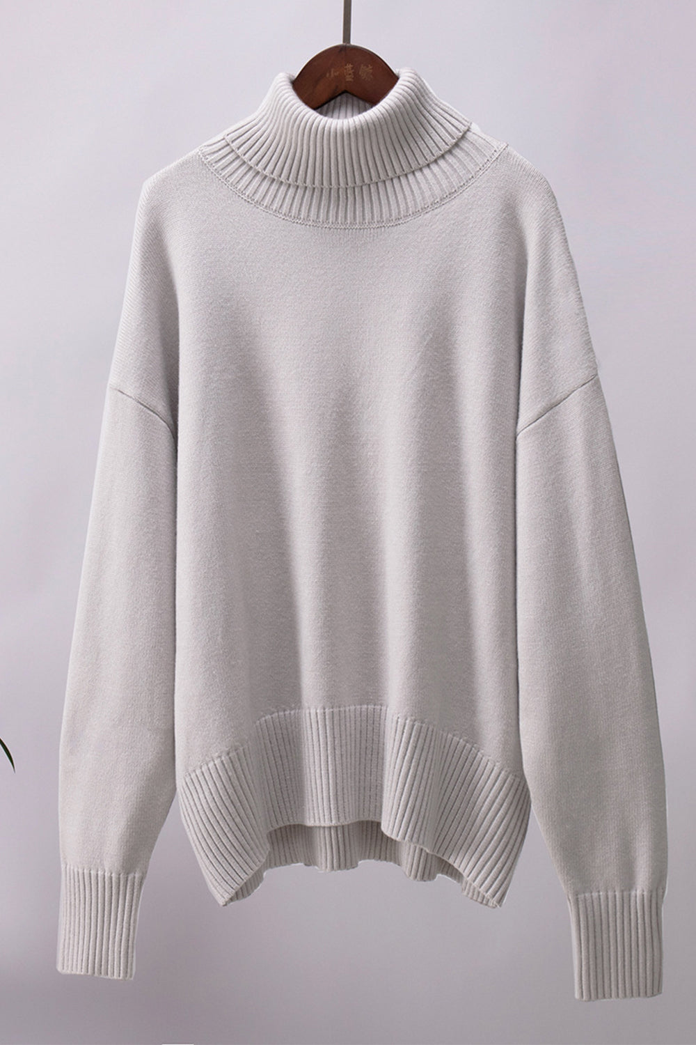 Turtle Neck Dropped Shoulder Sweater | Sweaters Daverri Fashions