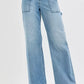 RISEN Full Size High Rise Straight Leg Jeans with Front Pockets Plus Size - DAVERRI FASHIONS